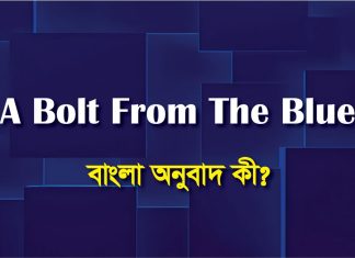 A Bolt From The Blue Meaning in Bengali