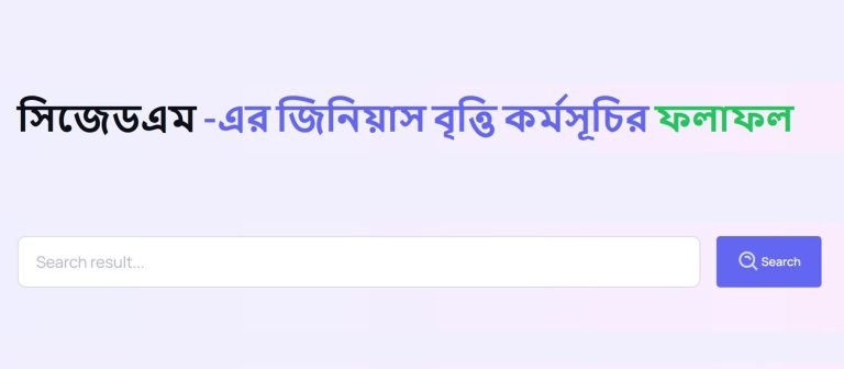 CZM Scholarship Result