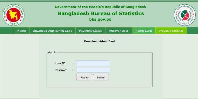 BBS Admit Card