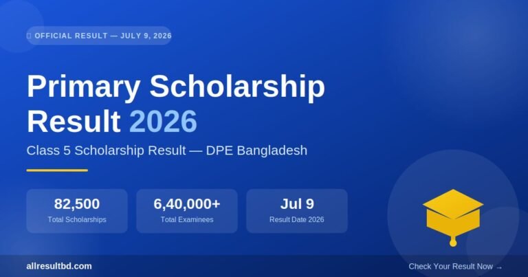 Primary Scholarship Result 2026